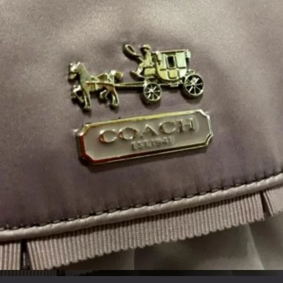 COACH MADISON AMANDA SATIN LAVENDER LARGE PURSE BAG CLUTCH
WRISTLET - Picture 5 of 16